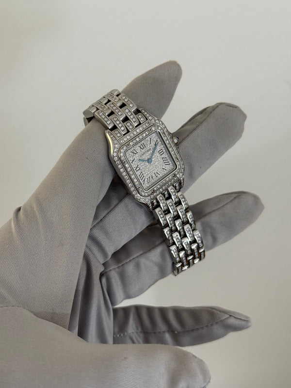 Cartier Watch Panthere de Cartier Medium WSPN0007 - Aftermarket Diamond Set - Papers - 2024