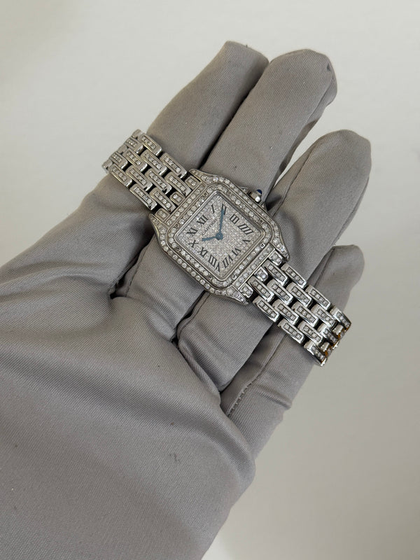 Cartier Watch Panthere de Cartier Medium WSPN0007 - Aftermarket Diamond Set - Papers - 2024