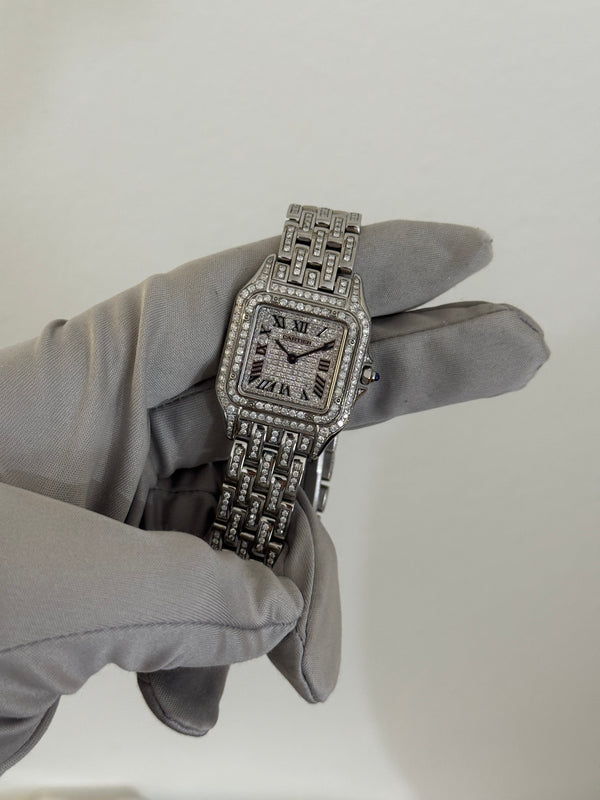 Cartier Watch Panthere de Cartier Medium WSPN0007 - Aftermarket Diamond Set - Papers - 2024