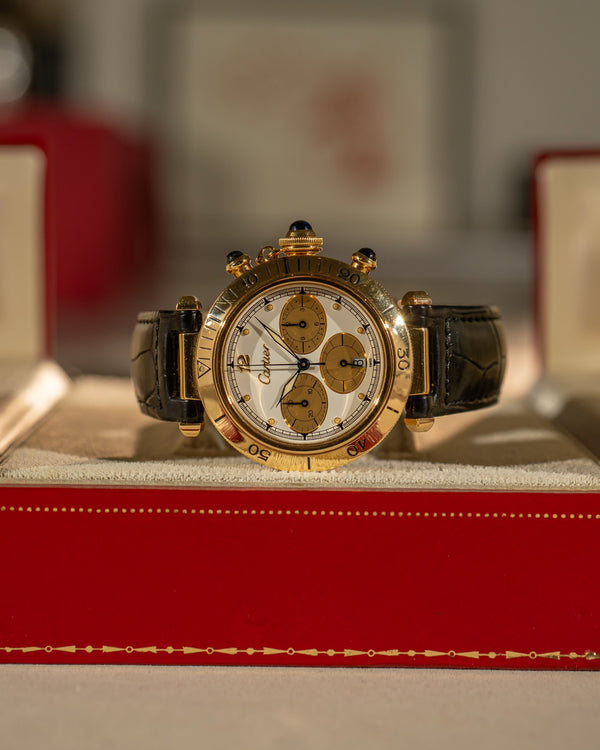 Cartier Pasha Chronograph Ref. 0960 – 18K Yellow Gold – With Box