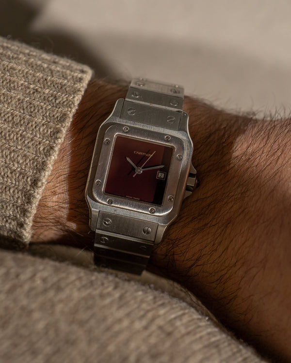 Cartier Santos Carrée 2960 - Burgundy dial