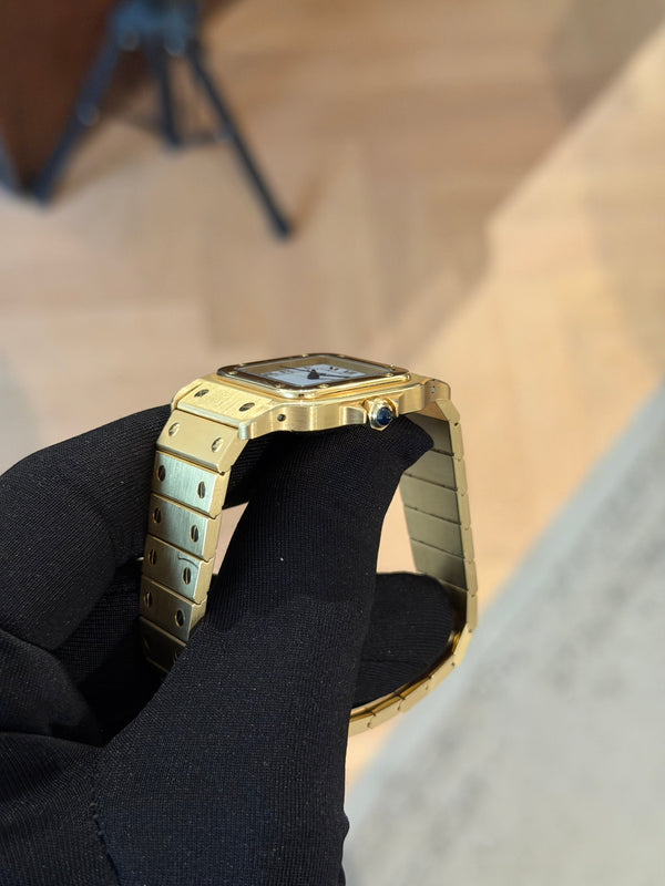 Cartier Watch Santos Carree 2960 Or Massif - 18k Yellow Gold - Watch Only (1985)
