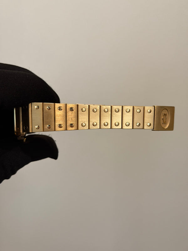 Cartier Watch Santos Carree 2960 Or Massif - 18k Yellow Gold - Watch Only (1985)