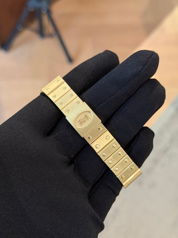 Cartier Watch Santos Carree 2960 Or Massif - 18k Yellow Gold - Watch Only (1985)