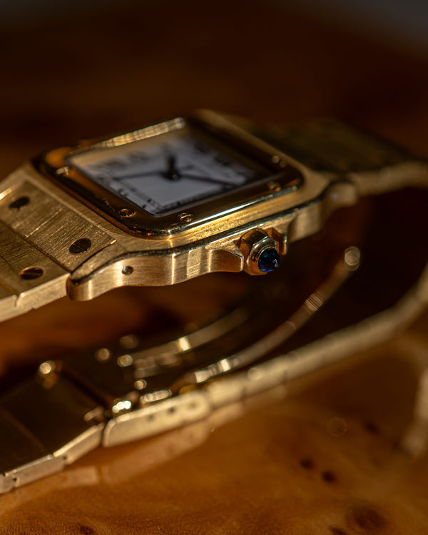 Cartier Watch Santos Carree 2960 Or Massif - 18k Yellow Gold - Watch Only (1985)
