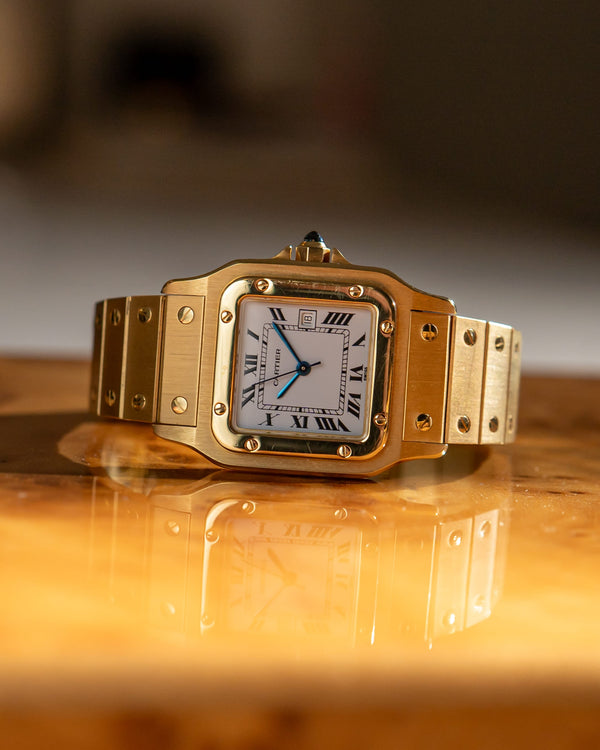 Cartier Watch Santos Carree 2960 Or Massif - 18k Yellow Gold - Watch Only (1985)