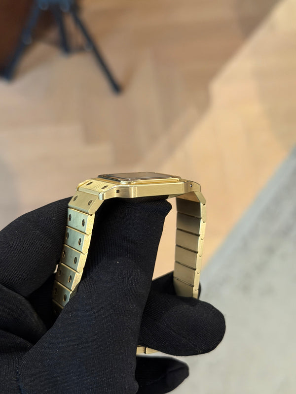 Cartier Watch Santos Carree 2960 Or Massif - 18k Yellow Gold - Watch Only (1985)