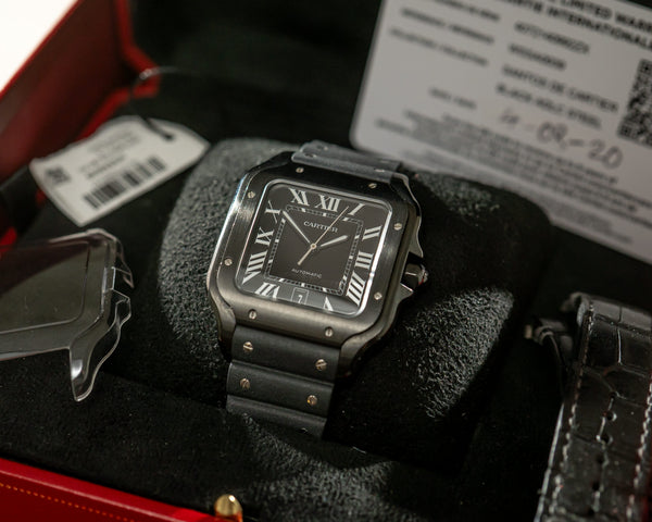 Cartier Watch Santos de Cartier Large WSSA0039 - Black ADLC - Full Set - 2020