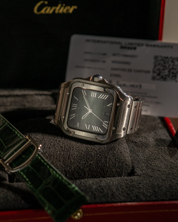 Cartier Watch Santos de Cartier Large WSSA0062 - Green Dial - Full Set - 2023