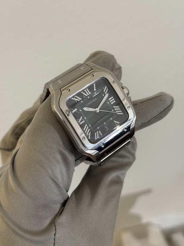 Cartier Watch Santos de Cartier Large WSSA0062 - Green Dial - Full Set - 2023