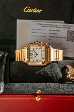 Cartier Watch Santos de Cartier Medium WGSA0031 - Rose Gold - Full Set - 2025