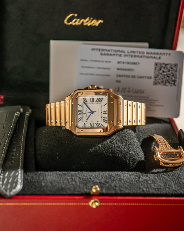 Cartier Watch Santos de Cartier Medium WGSA0031 - Rose Gold - Full Set - 2025