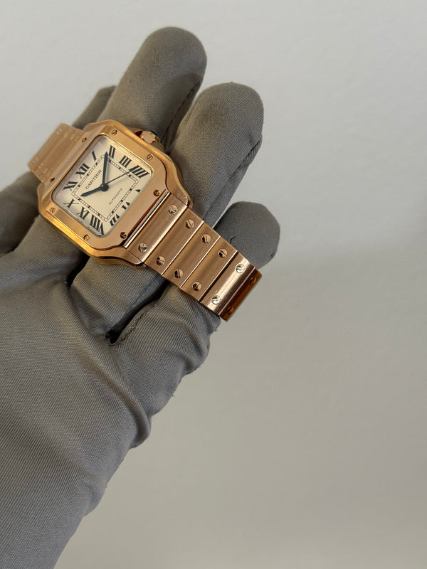 Cartier Watch Santos de Cartier Medium WGSA0031 - Rose Gold - Full Set - 2025