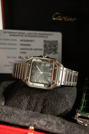 Cartier Watch Santos de Cartier Medium WSSA0061 - Green Dial - Full Set - 2025