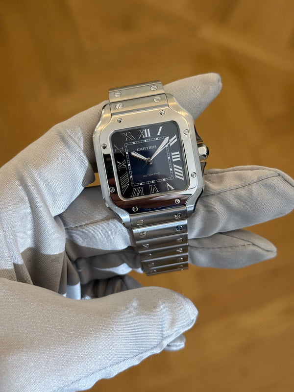 Cartier Watch Santos de Cartier Medium WSSA0063 - Blue Dial - Full Set (2023)
