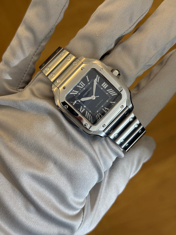 Cartier Watch Santos de Cartier Medium WSSA0063 - Blue Dial - Full Set (2023)