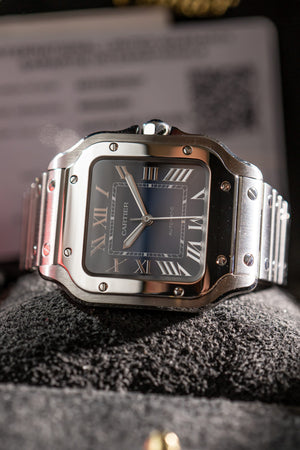 Cartier Watch Santos de Cartier Medium WSSA0063 - Blue Dial - Full Set (2023)