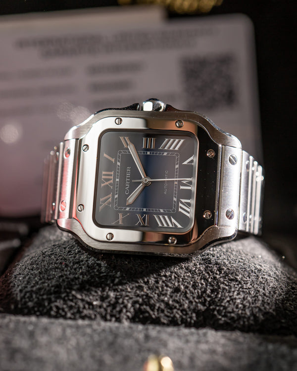 Cartier Watch Santos de Cartier Medium WSSA0063 - Blue Dial - Full Set (2023)