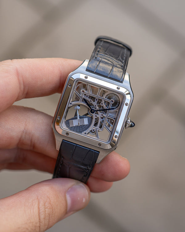Cartier Santos-Dumont Skeleton Micro-Rotor WHSA0032 – Full Set (2024)