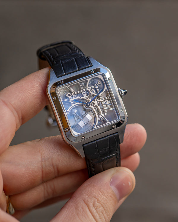 Cartier Santos-Dumont Skeleton Micro-Rotor WHSA0032 – Full Set (2024)