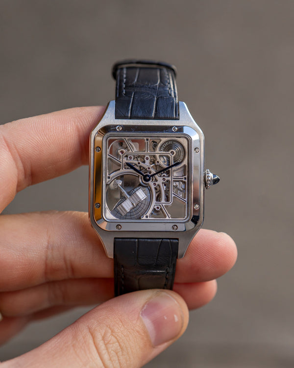 Cartier Santos-Dumont Skeleton Micro-Rotor WHSA0032 – Full Set (2024)