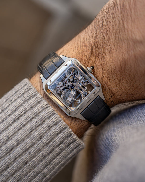 Cartier Santos-Dumont Skeleton Micro-Rotor WHSA0032 – Full Set (2024)