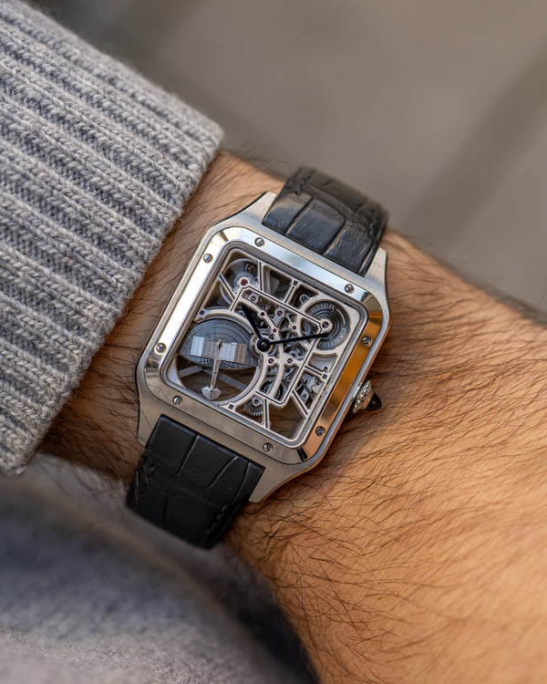 Cartier Santos-Dumont Skeleton Micro-Rotor WHSA0032 – Full Set (2024)