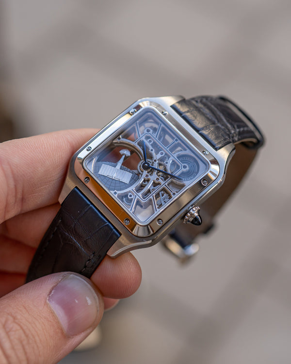 Cartier Santos-Dumont Skeleton Micro-Rotor WHSA0032 – Full Set (2024)