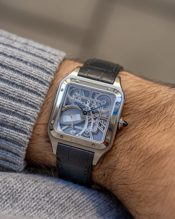 Cartier Santos-Dumont Skeleton Micro-Rotor WHSA0032 – Full Set (2024)