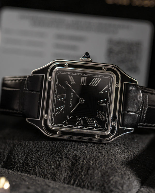 Cartier Santos-Dumont WSSA0046 - Black Lacquer - Full Set (2024)
