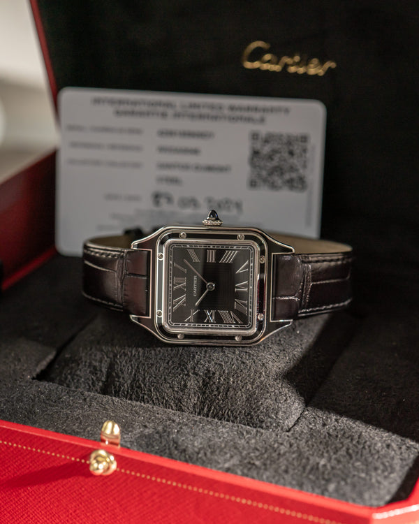 Cartier Santos-Dumont WSSA0046 - Black Lacquer - Full Set (2024)