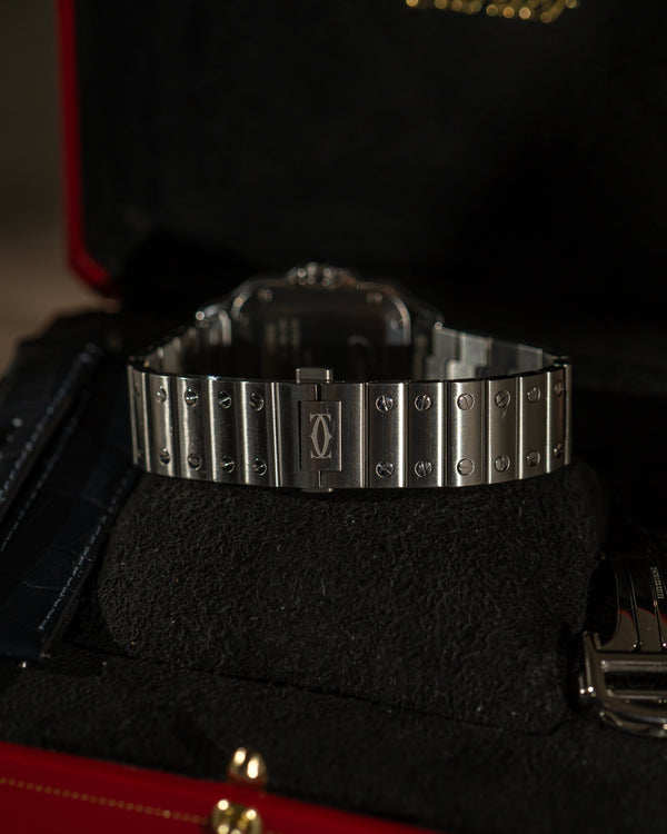 Cartier Santos Medium Blue WSSA0063 - With box - Extended Warranty (2025)