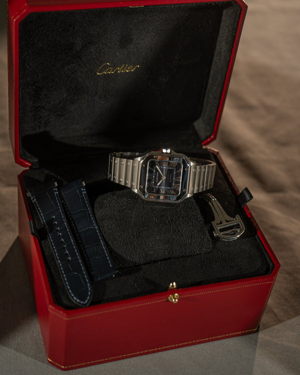 Cartier Santos Medium Blue WSSA0063 - With box - Extended Warranty (2025)