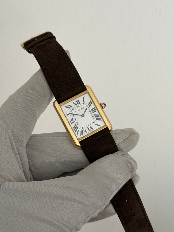 Cartier Watch Tank Solo 2742 - Large Yellow Gold - Full Set - 2007