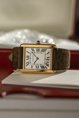 Cartier Watch Tank Solo 2742 - Large Yellow Gold - Full Set - 2007
