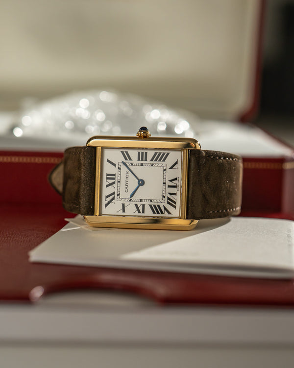 Cartier Watch Tank Solo 2742 - Large Yellow Gold - Full Set - 2007