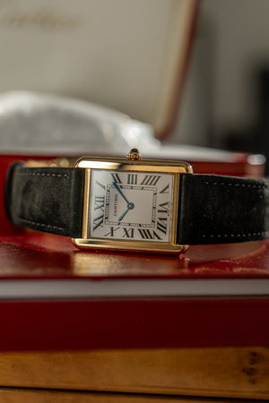 Cartier Watch Tank Solo 2742 - Large Yellow Gold - Full Set - 2008