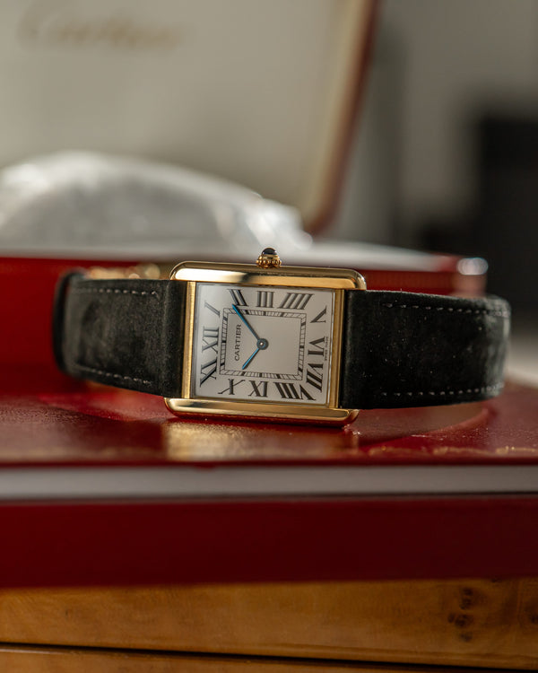 Cartier Watch Tank Solo 2742 - Large Yellow Gold - Full Set - 2008