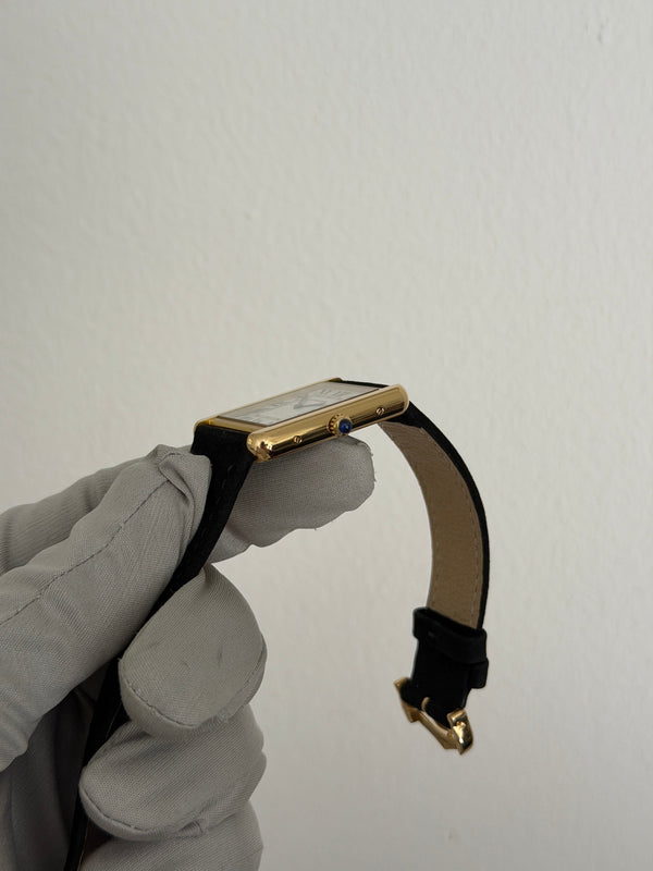 Cartier Watch Tank Solo 2742 - Large Yellow Gold - Full Set - 2008
