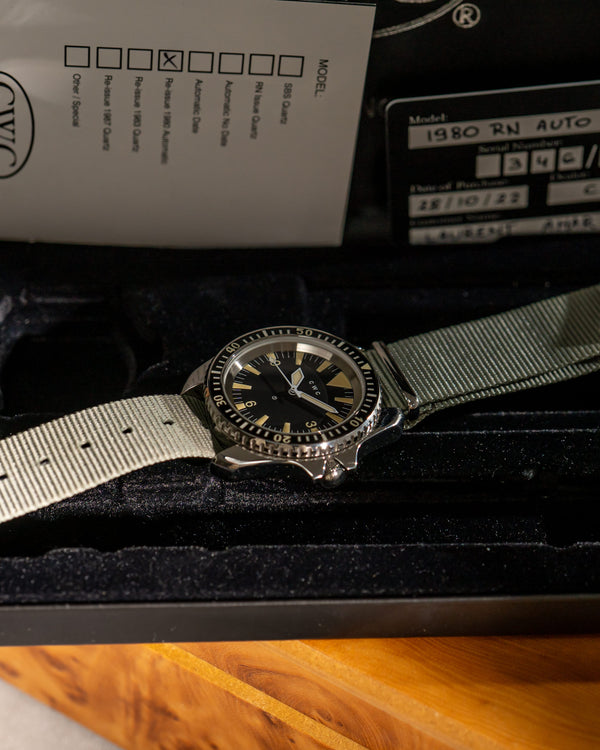 CWC Watch 1980 Royal Navy Automatic Reissue 1980 RN Auto Reissue Black Dial Full Set (2022)