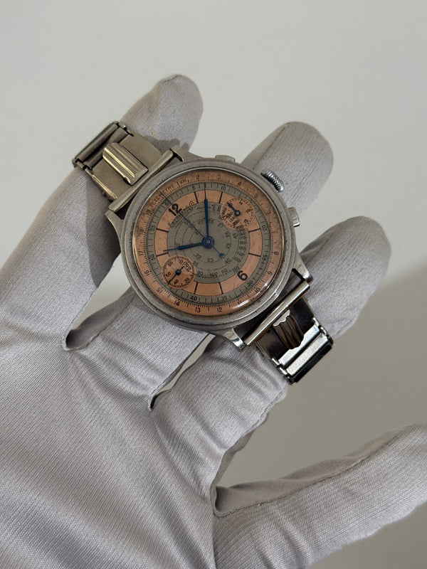 Eberhard Watch Pre-Extra Fort Chronograph - Two-Tone Snail Dial - Watch Only (1940s)