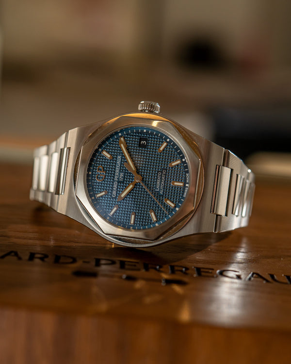 Girard-Perregaux Watch Girard-Perregaux Laureato 38 81005 - Blue Clous de Paris Dial - Full Set - 2022