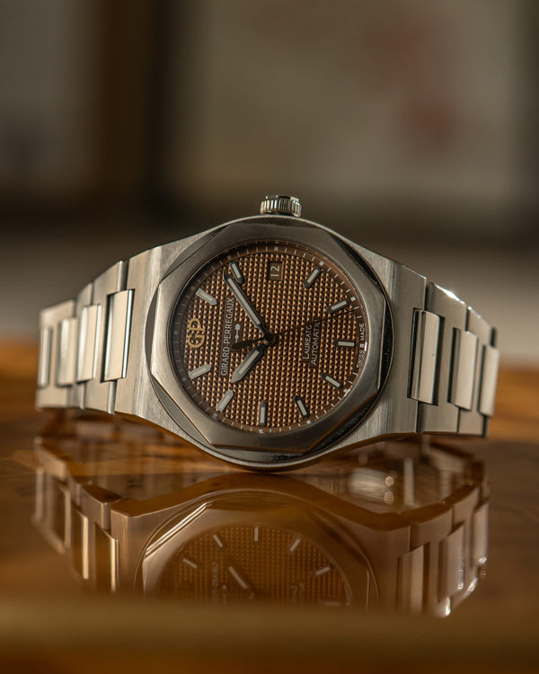 Girard-Perregaux Watch Laureato 38mm 81005-11-3154-1CM - Copper Dial - Steel - Watch Only
