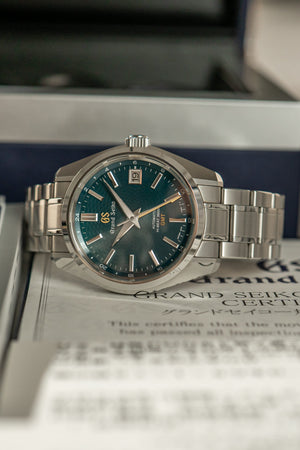 Grand Seiko Watch Heritage Hi-Beat 36000 GMT SBGJ227 - Peacock - Full Set - 2018