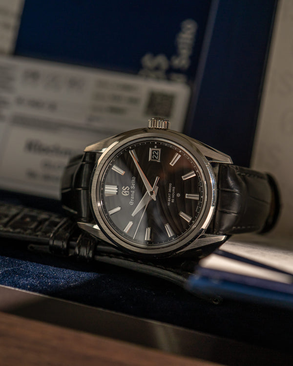 Grand Seiko Watch Series 9 Hi-Beat 36000 SLGH007J - Textured Dark Dial - Full Set