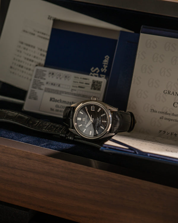 Grand Seiko Watch Series 9 Hi-Beat 36000 SLGH007J - Textured Dark Dial - Full Set