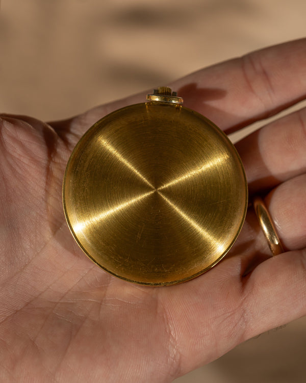 Hermès World Time Pocket Watch – Gilt Brass