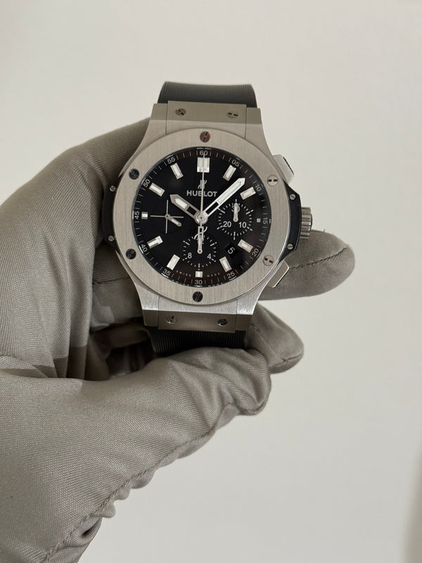 Hublot Watch Big Bang 44 Chronograph 301.SX.1170.GR - Steel Black Dial - Watch Only