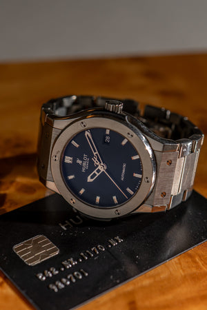 Hublot Watch Classic Fusion 42 542.NX.1170.NX - Titanium Black Dial - Warranty Card