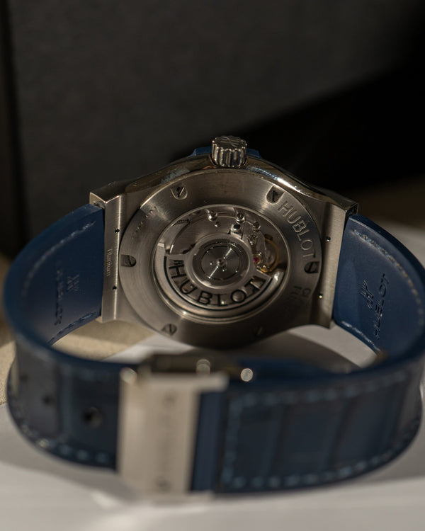 Hublot Classic Fusion 42mm Titanium Blue 542.NX.7170.LR – Full Set (2023)